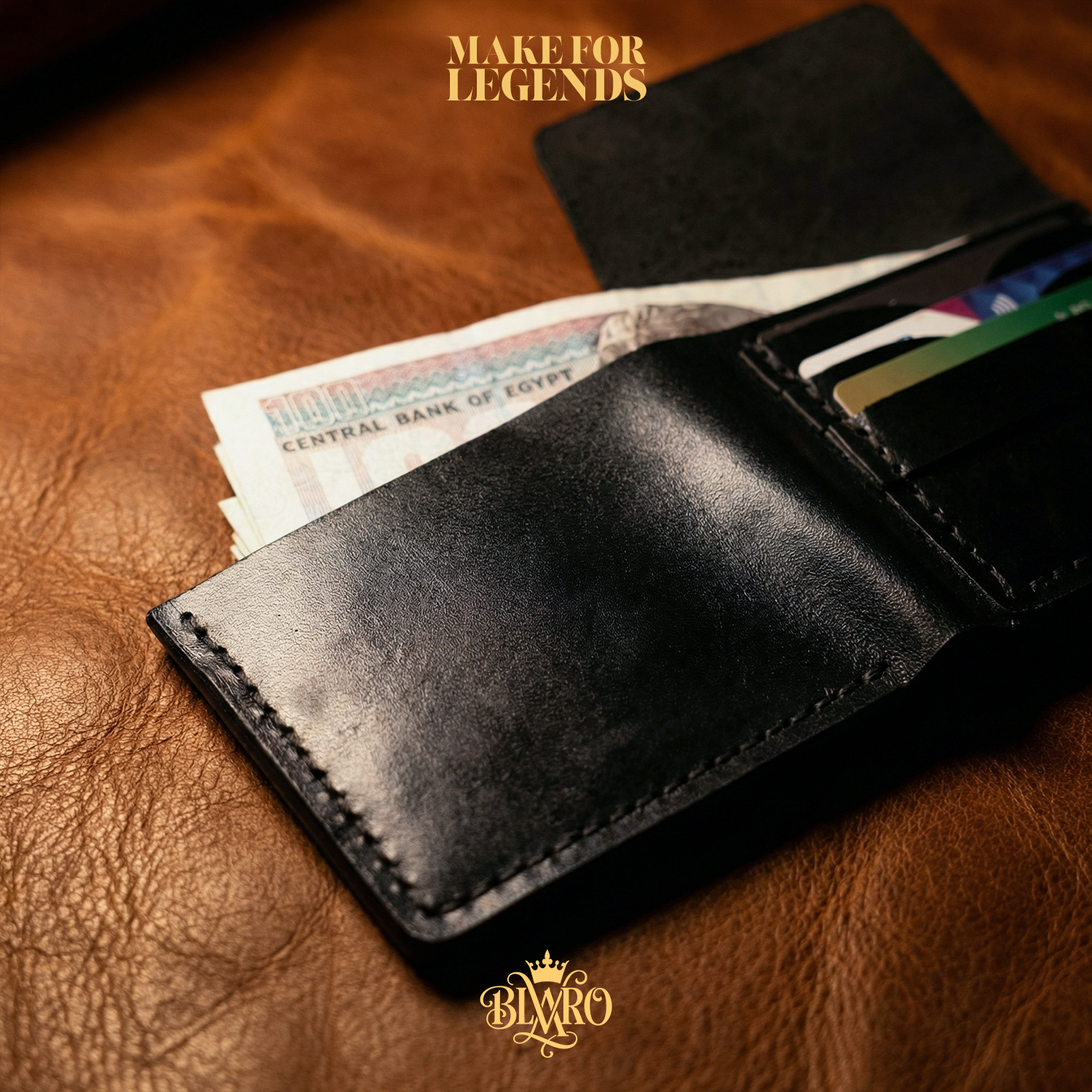 Genuine Leather Bifold Wallet & Card Holder