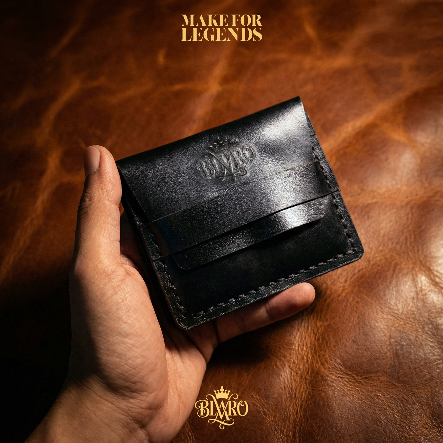 Genuine Leather Bifold Wallet & Card Holder